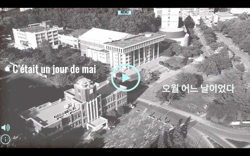 Screenshot of C'était un jour de mai documentary website