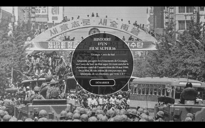 Screenshot of Histoire d'un Film 16mm documentary website